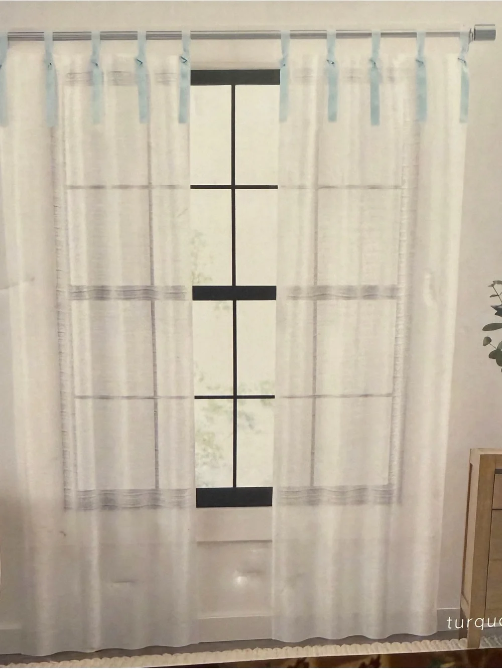Pair of Sheer Tab Top 74” x 84” Window Curtains
